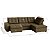 Sofá Retrátil e Reclinável com Chaise 3,05m em Suede Veludo Marrom - Detroit - Home Mobily - Imagem 3