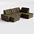 Sofá Retrátil e Reclinável com Chaise 3,05m em Suede Veludo Marrom - Detroit - Home Mobily - Imagem 7