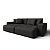 Sofá Cama Luxo 2,96m em Suede Noite Preto - Estocolmo - Home Mobily - Imagem 5