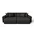 Sofá Cama Luxo 2,36m em Suede Noite Preto - Estocolmo - Home Mobily - Imagem 3