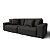 Sofá Cama Luxo 2,16m em Suede Noite Preto - Estocolmo - Home Mobily - Imagem 2