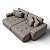Sofá Cama Luxo 2,16m em Suede Real Castor - Estocolmo - Home Mobily - Imagem 8