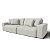 Sofá Cama Luxo 2,76m em Veludo Off White - Estocolmo - Imagem 2