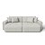 Sofá Cama Luxo 2,16m em Veludo Off White - Estocolmo - Imagem 3