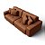 Sofá Cama Luxo 2,56m em Veludo Vulcânica Cobre - Estocolmo - Home Mobily - Imagem 9