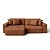 Sofá Cama Luxo 2,56m em Veludo Vulcânica Cobre - Estocolmo - Home Mobily - Imagem 7