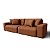 Sofá Cama Luxo 2,56m em Veludo Vulcânica Cobre - Estocolmo - Home Mobily - Imagem 2