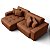 Sofá Cama Luxo 2,56m em Veludo Vulcânica Cobre - Estocolmo - Home Mobily - Imagem 10