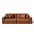 Sofá Cama Luxo 2,16m em Veludo Vulcânica Cobre - Estocolmo - Home Mobily - Imagem 1