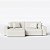 Sofá Estocolmo 2,56m em Linho Mar Off White - Home Mobily - Imagem 1
