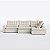 Sofá Volt 2,95m Com Chaise em Boucle  Off White - Home Mobily - Imagem 1