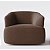 Poltrona Giratória Geórgia em Linho Folha Seca Terracota - Home Mobily - Imagem 3