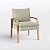 Poltrona Decorativa Bela em Linho Safira Off White - Home Mobily - Imagem 1