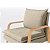 Poltrona Decorativa Bela em Linho Bege Creme - Imagem 6