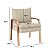 Poltrona Decorativa Bela em Linho Bege Creme - Imagem 4
