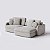 Sofá Denver 2,34m em Linho Safira Off White - Home Mobily - Imagem 1