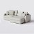 Sofá Denver 1,94m em Bouclé Off White Nuvem - Imagem 1