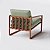 Poltrona Dallas em Linho Columbia Verde Militar - Home Mobily - Imagem 6