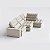 Sofá Volt com Chaise 3,20m em Veludo Atenas Off White - Home Mobily - Imagem 10