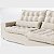 Sofá Volt com Chaise 3,40m em Veludo Atenas Off White - Home Mobily - Imagem 3