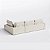 Sofá Volt com Chaise 3,60m em Veludo Atenas Off White - Home Mobily - Imagem 8