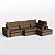 Sofá Volt com Chaise 3,20m em Suede Veludo Marrom - Home Mobily - Imagem 9