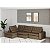 Sofá Volt com Chaise 3,80m em Suede Veludo Marrom - Home Mobily - Imagem 2