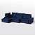 Sofá Volt com Chaise 3,20m em Suede Mar Profundo - Home Mobily - Imagem 7