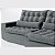 Sofá Volt com Chaise 2,80m em Suede Cinza de Inverno - Home Mobily - Imagem 3