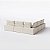 Sofá Volt de Canto 2,97m x 2,97m em Suede Veludo Off White - Home Mobily - Imagem 7