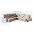 Sofá Volt de Canto 2,97m x 2,97m em Suede Veludo Off White - Home Mobily - Imagem 4