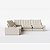 Sofá Volt de Canto 2,97m x 2,97m em Suede Veludo Off White - Home Mobily - Imagem 10