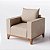 Poltrona Singapura em Linho Cerrado Bege - Home Mobily - Imagem 3
