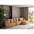 Sofá Living Com Chaise Van Gogh 3,80m em Bouclé Sol Mostarda - Home Mobily - Imagem 2