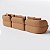 Sofá Living Com Chaise Van Gogh 3,50m em Bouclé Sol Mostarda - Home Mobily - Imagem 5
