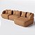 Sofá Living Com Chaise Van Gogh 3,20m em Bouclé Sol Mostarda - Home Mobily - Imagem 5