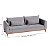 Sofá Lisboa 2,30m em Suede Cinza de Inverno - Home Mobily - Imagem 2