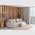 Sofá Cama Bariloche 2,60m em Linho Safira Off White - Home Mobily - Imagem 2