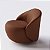Poltrona Mônaco em Linho Folha Seca Terracota - Home Mobily - Imagem 7