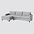 Sofá Viena com Chaise 2,70m em Bouclé Saturno Cinza Claro - Home Mobily - Imagem 1