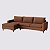 Sofá Viena com Chaise 2,40m em Veludo Vulcânica Cobre - Home Mobily - Imagem 1