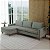 Sofá Viena com Chaise 2,40m em Bouclé Mármore Mescla Cinza - Home Mobily - Imagem 2