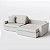 Sofá Cama Bélgica Retrátil e Reclínável 2,50m em Linho Nuvem Off White - Home Mobily - Imagem 1