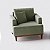 Poltrona Doha em Linho Columbia Premium Verde Militar - Home Mobily - Imagem 1