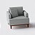 Poltrona Doha em Bouclé Saturno Cinza Claro - Home Mobily - Imagem 1