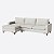 Sofá Viena com Chaise 2,70m em Linho Piemont Bege Claro - Home Mobily - Imagem 1
