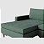 Sofá Viena com Chaise 2,40m em Linho Itacaré Premium Verde - Home Mobily - Imagem 3