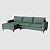Sofá Viena com Chaise 2,40m em Linho Itacaré Premium Verde - Home Mobily - Imagem 1