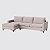 Sofá Viena com Chaise 2,40m em Bouclé Cósmica Bege - Home Mobily - Imagem 1