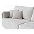 Sofá Living Barcelona 2,00m em Bouclé Aurora Branco Cru - Home Mobily - Imagem 3